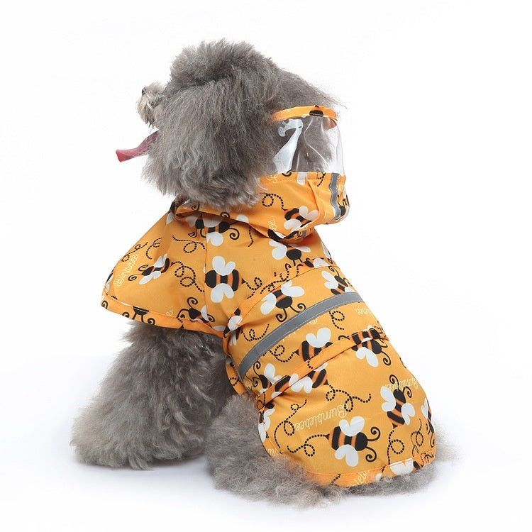 Dog Cartoon Foot Reflective Poncho Traction