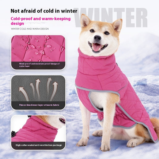 Pet Clothes Lightweight Medium Large Dog Cotton-padded Clothes Cold-proof