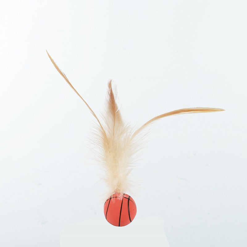 Elastic Chicken Fur Ball Cat Self-Hi Toy