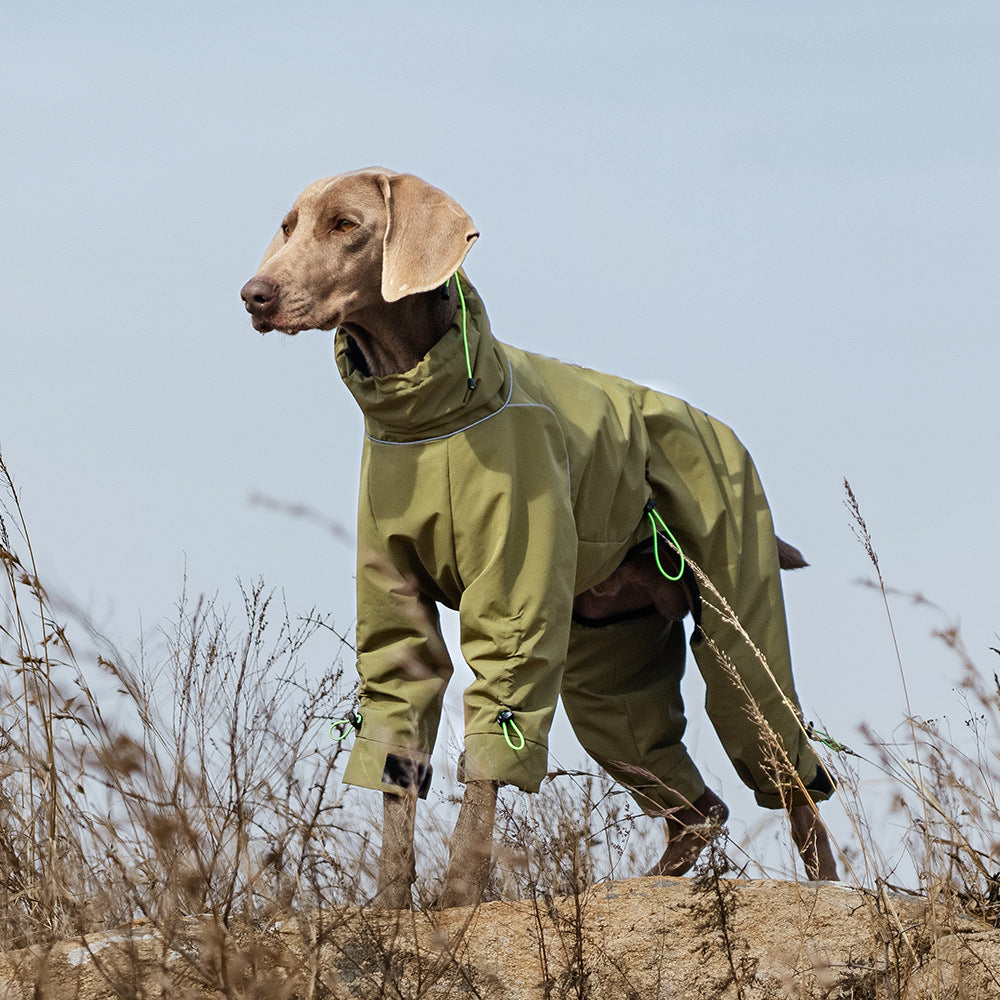 Large Dog Four-leg Shell Jacket Windproof Turtleneck Outdoor Keep Warm