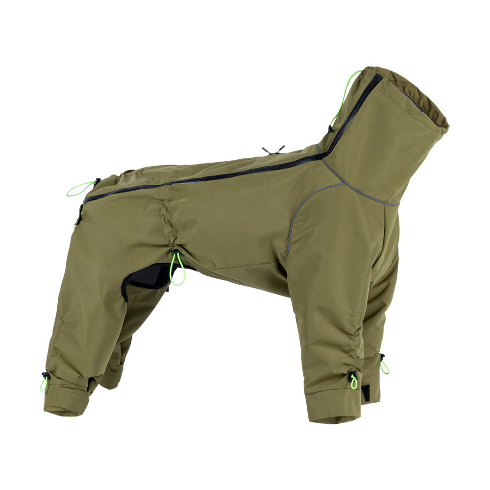 Large Dog Four-leg Shell Jacket Windproof Turtleneck Outdoor Keep Warm