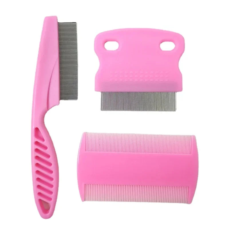 3-Piece Pet Comb Set – Tear Stain Remover & Grooming Comb