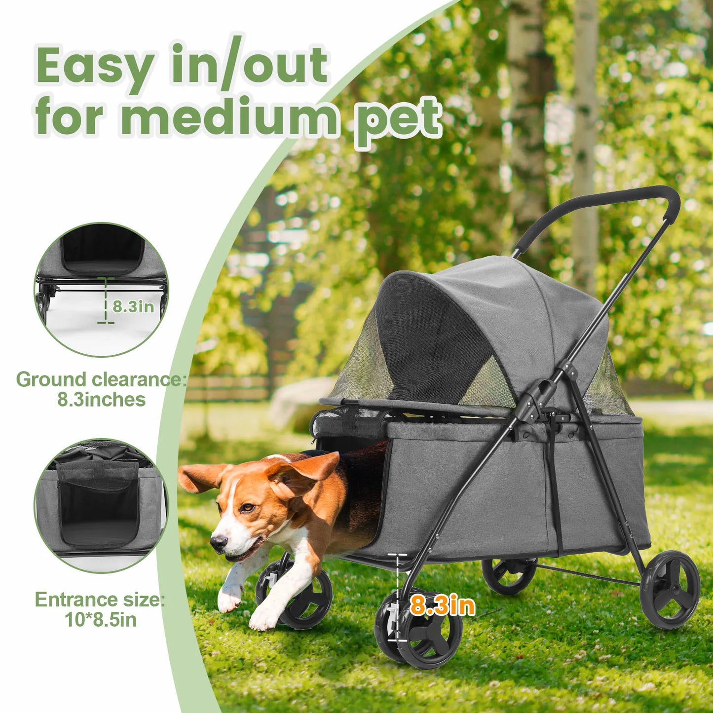 Wedyvko Luxury Pet Stroller