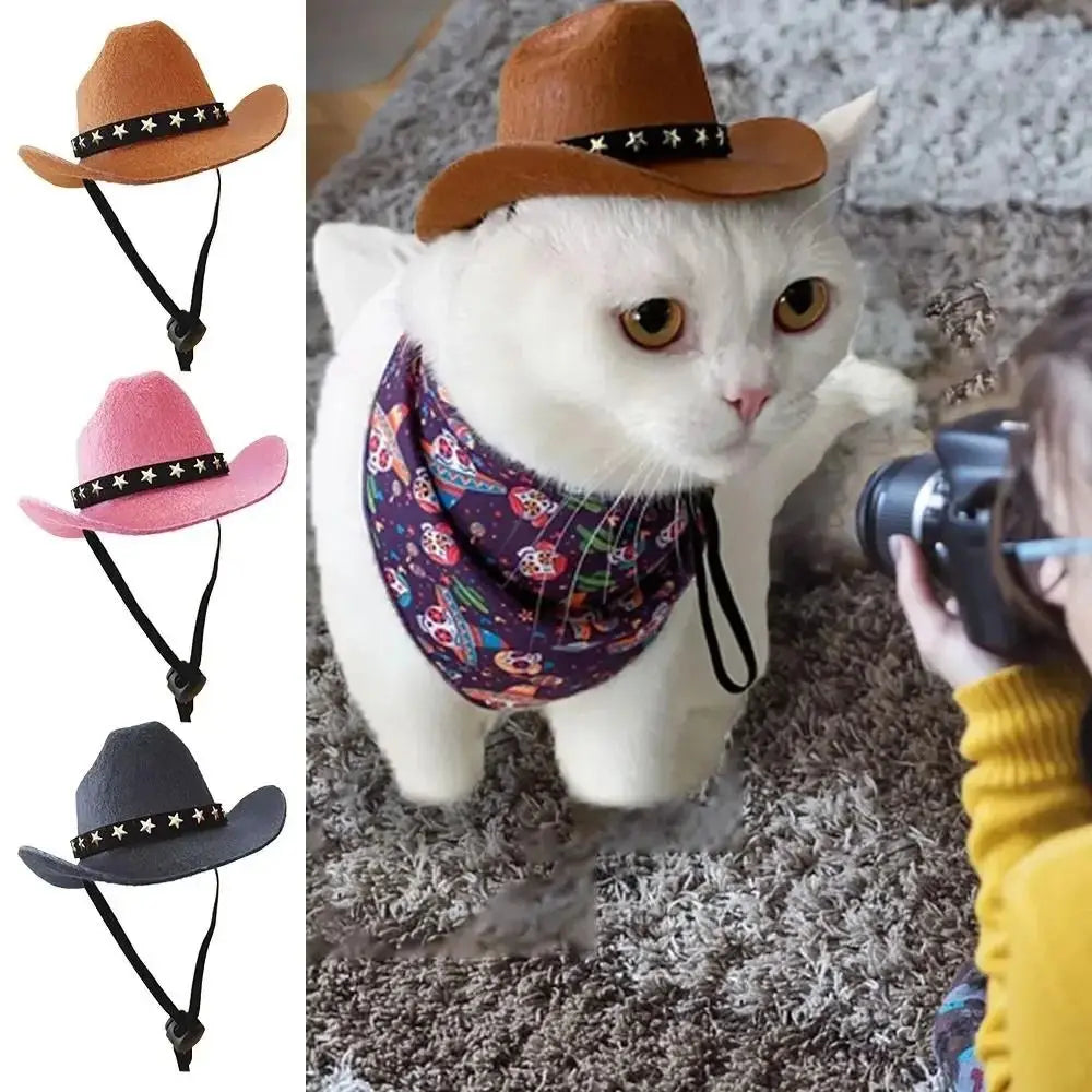 Cowboy Headwear for Dogs and Cats, Outdoor Summer Pet Accessories