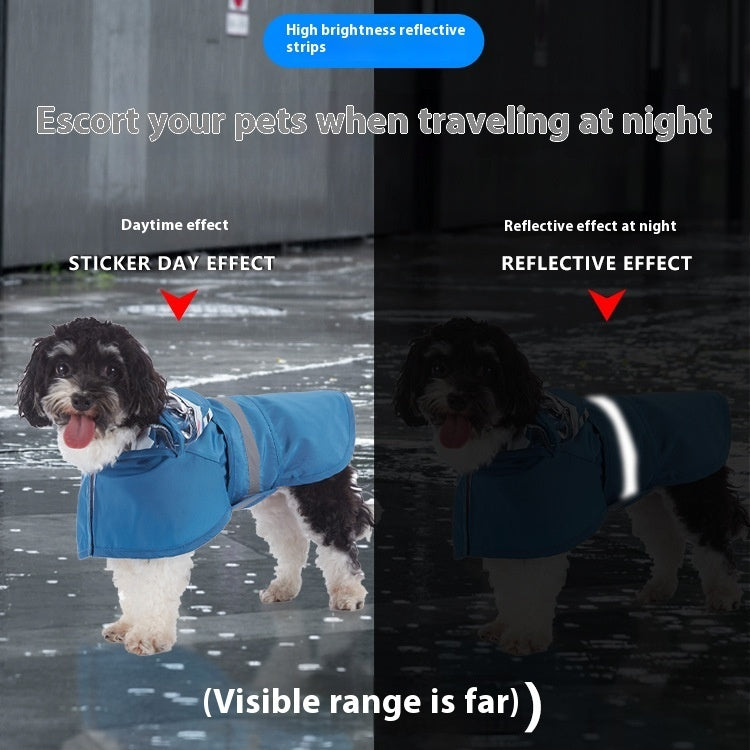 Dog Cartoon Foot Reflective Poncho Traction